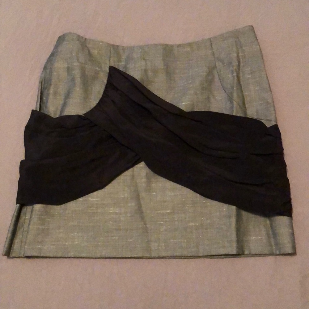 Grey and black mini skirt